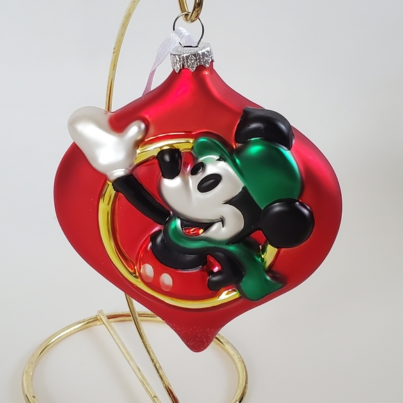 Hallmark Disney Mickey and Minnie Blown Glass Christmas Ornaments Set of… - Picture 12 of 15